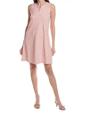 J. McLaughlin Pink and Orange Floral-Print Shift Dress